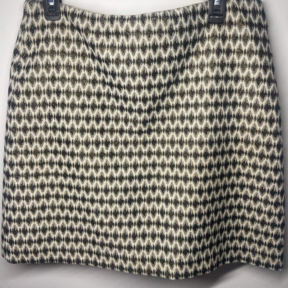 LOFT Black and White Mini Skirt